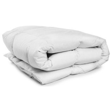 Soft Oversized Lightweight White All Season Down Alternative Comforter!, White,