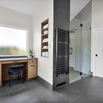 Warm Contemporary Primary Bath