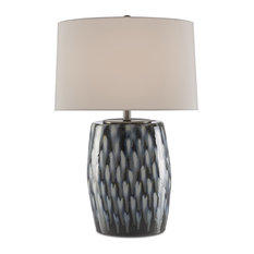 Currey and Company 6000-0456 Table Lamp, Indigo/Cloud Finish