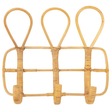 Rattan Wall Hook With 3 Hooks