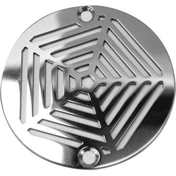 Oatey Shower Drain, Designer Drains Geometric Pentegon Replacement Cover, Polished Stainless Steel