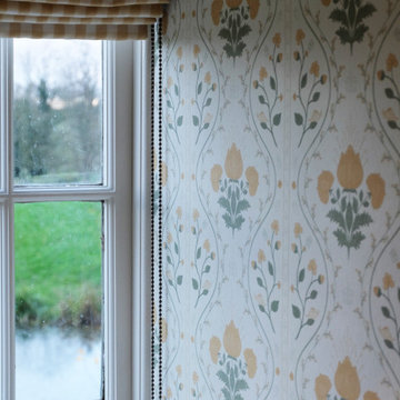 Dolly Vine Buttermilk Wallpaper Installation