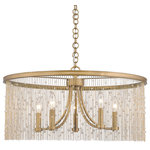 Golden Lighting - Golden Lighting 1771-5 PG-CRY Marilyn 5 Light Chandelier, Peruvian Gold - Decorative Transitional Collection