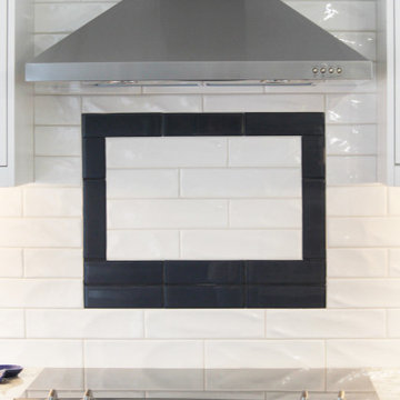 Transitional Blue and White Kitchen