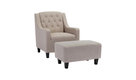 Empierre Linen Club Chair and Footstool