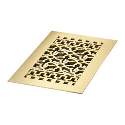 Reggio Register - Reggio Register 612, Solid Brass, No Holes - Registers Grilles And Vents