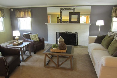Living room - traditional living room idea in Seattle