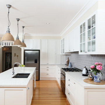 Pretty as a Picture Hamptons Kitchen