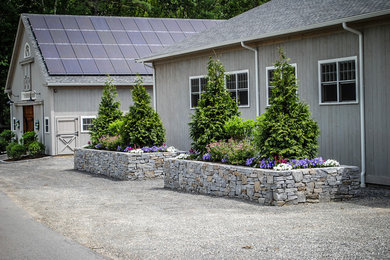 This is an example of a traditional landscaping in Boston.