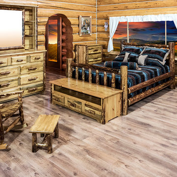Glacier Country Collection Spindle Style Log Bed
