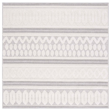 Safavieh Cottage Collection COT208A Rug, Ivory/Grey, 6'7" X 6'7" Square