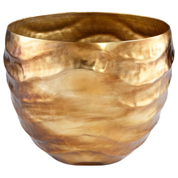 Cyan Large Lexham Vase 09955, Gold