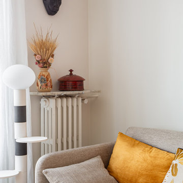 Réinventer un appartement de 47m² par la courbe et les couleurs