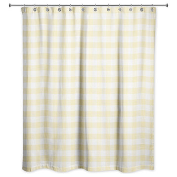 Yellow Buffalo Check 71x74 Shower Curtain