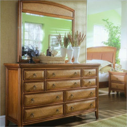 American Drew 931-021 Landscape Mirror Antigua - Makeup Mirrors