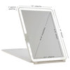 Touch Pad 2.0 Rechargeable LED Makeup Mirror with Flip Cover, White Marble