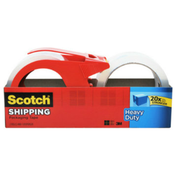 Scotch® 3850-2-1RD Heavy Duty Shipping Packaging Tape, 1.88" x 54.6 Yd, Clear