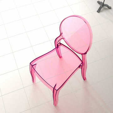Clear Lucite Acrylic Dining Chairs