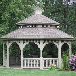 Heavy Wood Dodecagon Pavilion with Cupola - Gazebos