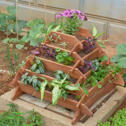 Pyramid Garden Planter - Outdoor Pots And Planters