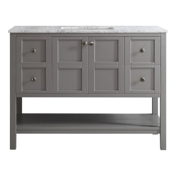 Florence 48" Single Vanity, Gray, Without Mirror