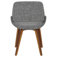 LumiSource Accent Chair, Walnut and Gray Noise, Set of 2