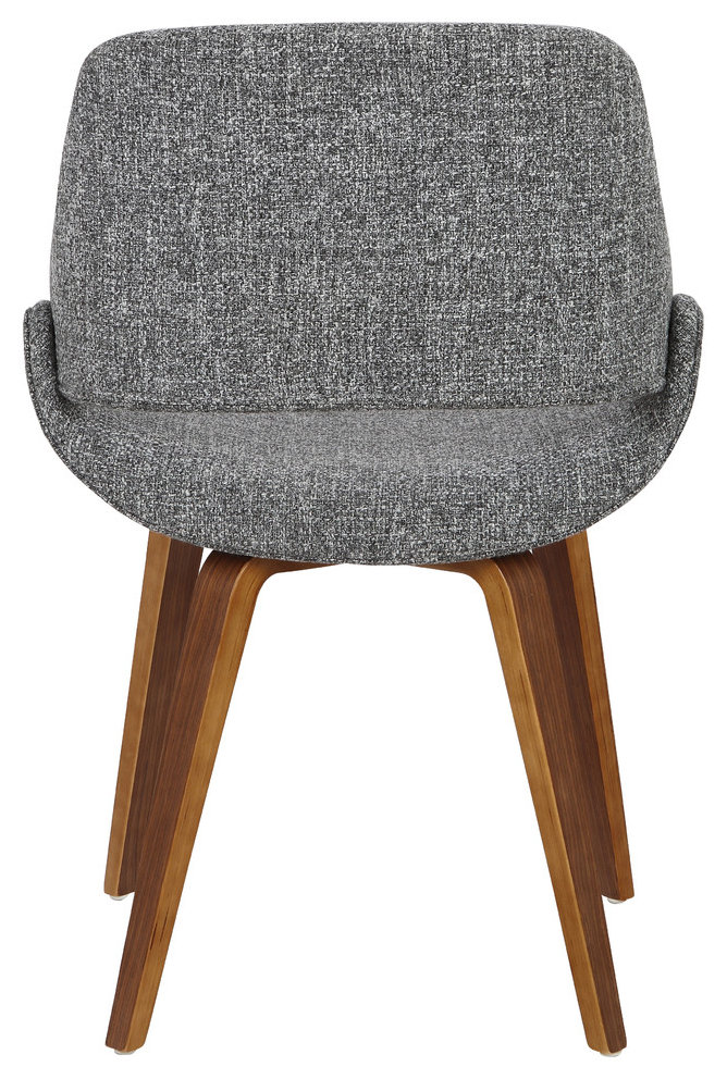 LumiSource Accent Chair, Walnut and Gray Noise, Set of 2