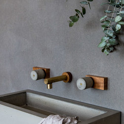 Avaa Round Tapware & Timber Backplates, Jo-Hannah Spout, Maddie Basin - Bathroom Fixtures