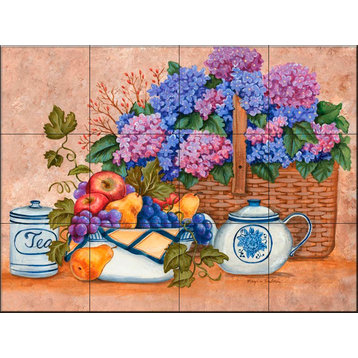 Tile Mural, Tea Time by Mary Lou Troutman