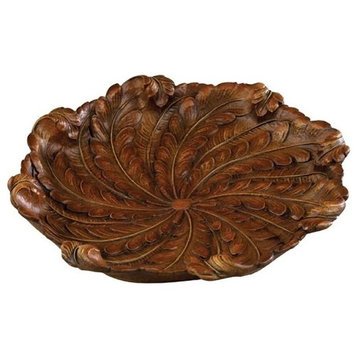 Table-Top Tray MOUNTAIN Lodge Swirling Leaf Swirl Resin Hand-Painted