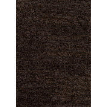 Hand Woven 100% New Zealand Wool Knobby Frankie Area Rug, Brown, 7'6"x9'6"
