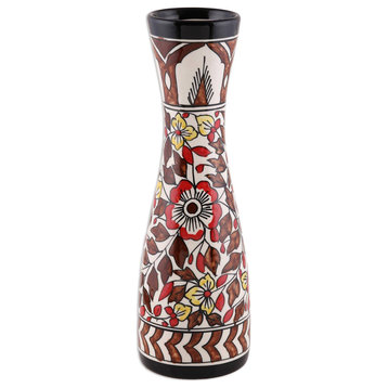 NOVICA Royal Spring And Ceramic Decorative Vase
