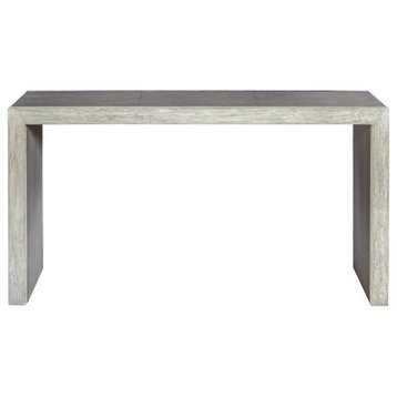 Uttermost 25483 Aerina 15"W Wood Console Table - Gray Faux Shagreen