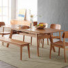 The Cassis Dining Table, 92", Midcentury, Rectangle Extendable, Caramelized