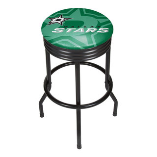 NHL Chrome Bar Stool with Swivel - Dallas Stars