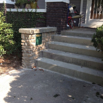 2014 - Steps with Stone work on the outside (With an inserted mailbox)