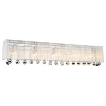 Water Drop 5 Light Vanity Light With Chrome Finish