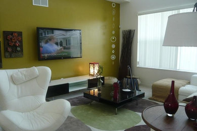 Inspiration for a contemporary living room remodel in Orlando