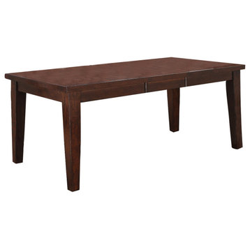 Wooden Dining Table with 18 Inches Leaf in Brown