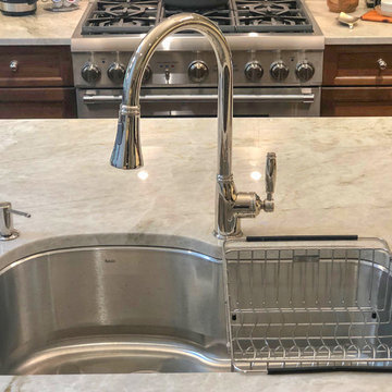 A Large Stainless Steel Undermount Sink