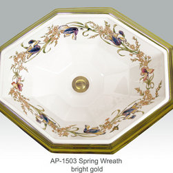 Hand Painted Drop-in Sinks by Atlantis Porcelain Art - Products