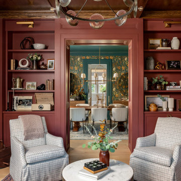 Moody Parlor in Deep Clay Color Palette Warm Cozy Sophisticated