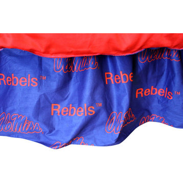 Mississippi Rebels Printed Dust Ruffle, Queen