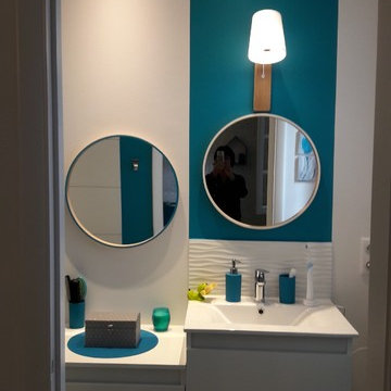 Une décoration vitaminée pour une chambre et sa salle de bain