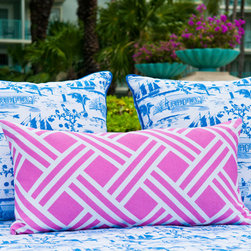 Toile and Trellis pillows - Decorative Pillows