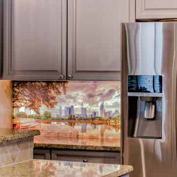 Back Lit Digital Glass Backsplash