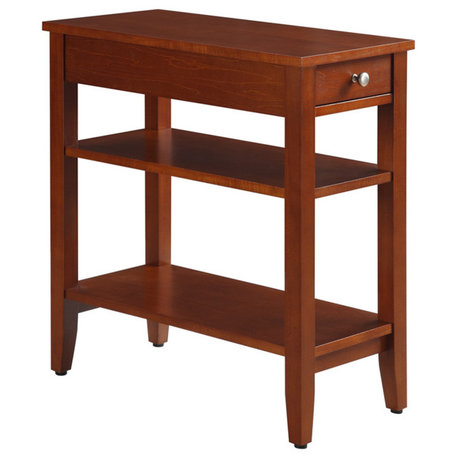 American Heritage 1 Drawer Chairside End Table With Shelves