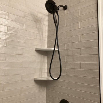 Arlington Bathroom - Distressed Grey and White