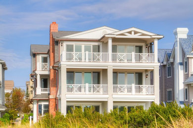 Inspiration for a coastal exterior home remodel in Philadelphia