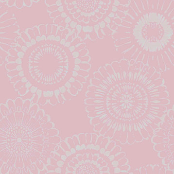 4060-128860 Sonnet Pink Floral Non Woven Unpasted Wallpaper
